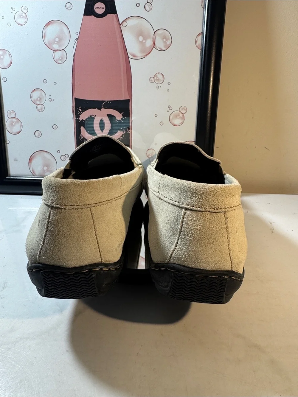 Rockport Men's Cream Leather Slip-On Loafers Style K61617 - Size 11M